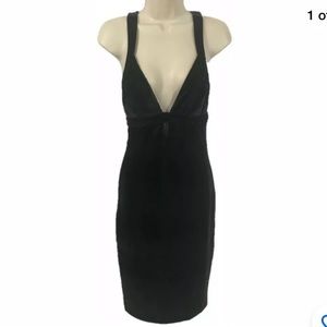 New Express Sheath velour velvet black keyhole dre